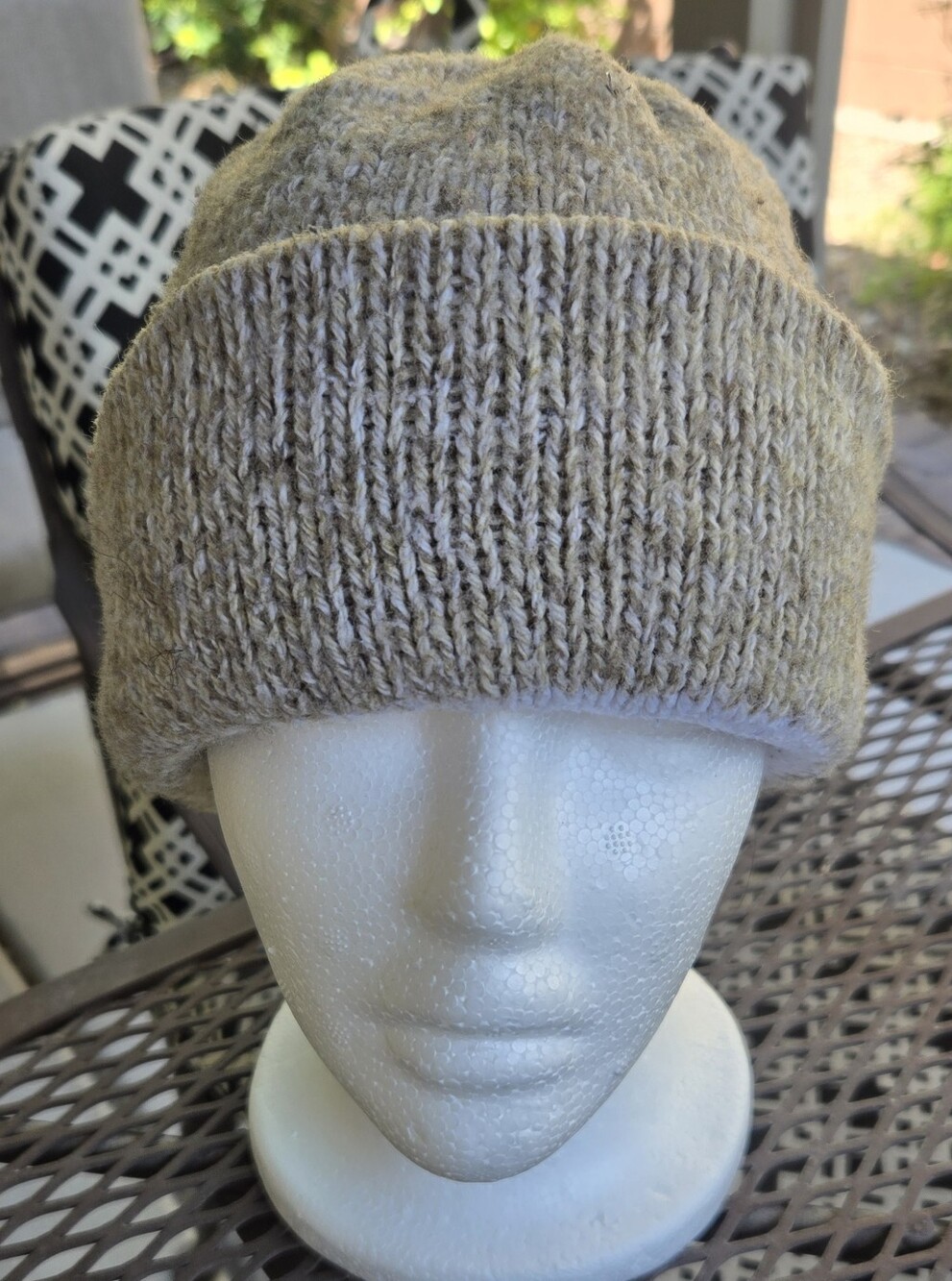 Vintage The Renewable Resource Men's Knit Beanie - Beige